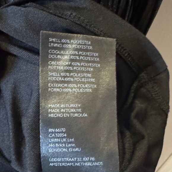 ANTHROPOLOGIE Ruched V-Neck Midi Dress Black Women’s Size Medium - Picture 8 of 8